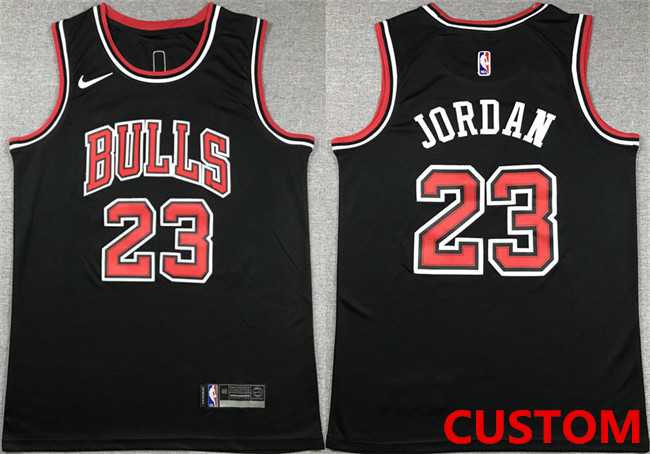 Men%27s Nike Chicago Bulls Customized Swingman Black NBA Jersey
